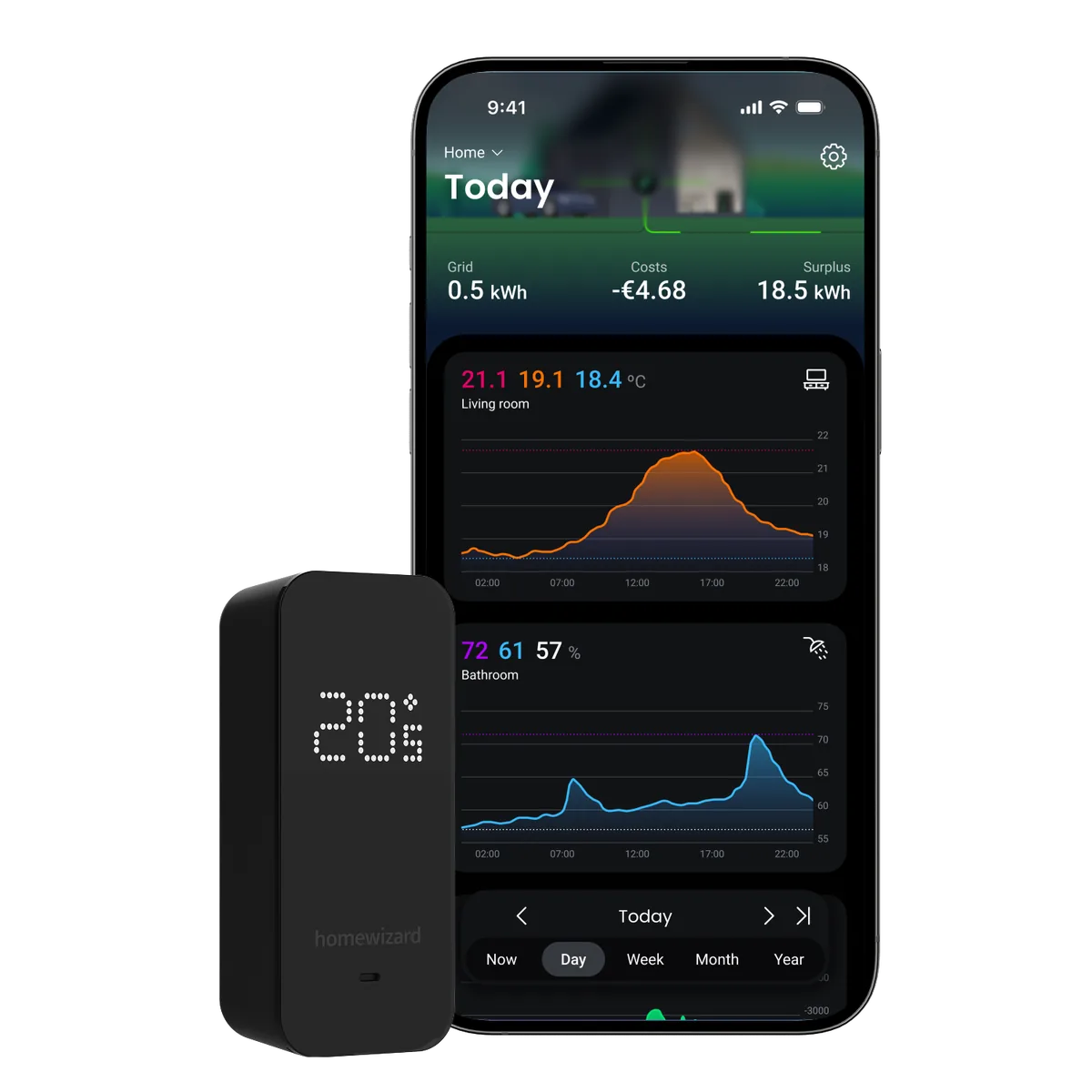 Temperature Humidity Meter with the HomeWizard app
