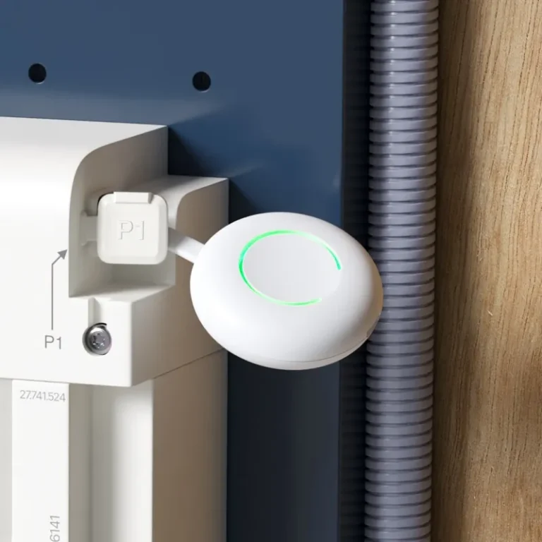 HomeWizard P1 Meter aangesloten op een slimme meter